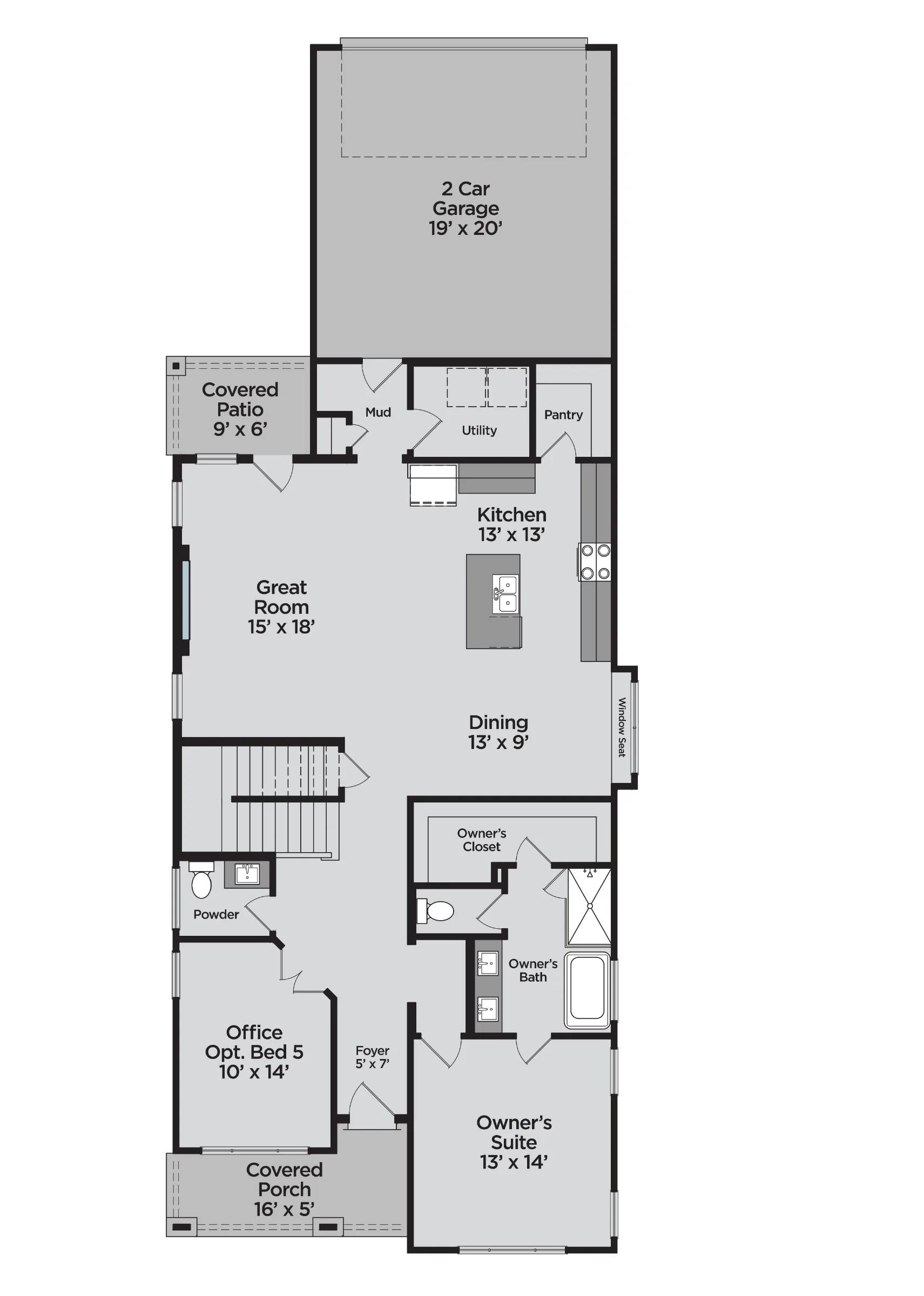 Oak floor plan drawing