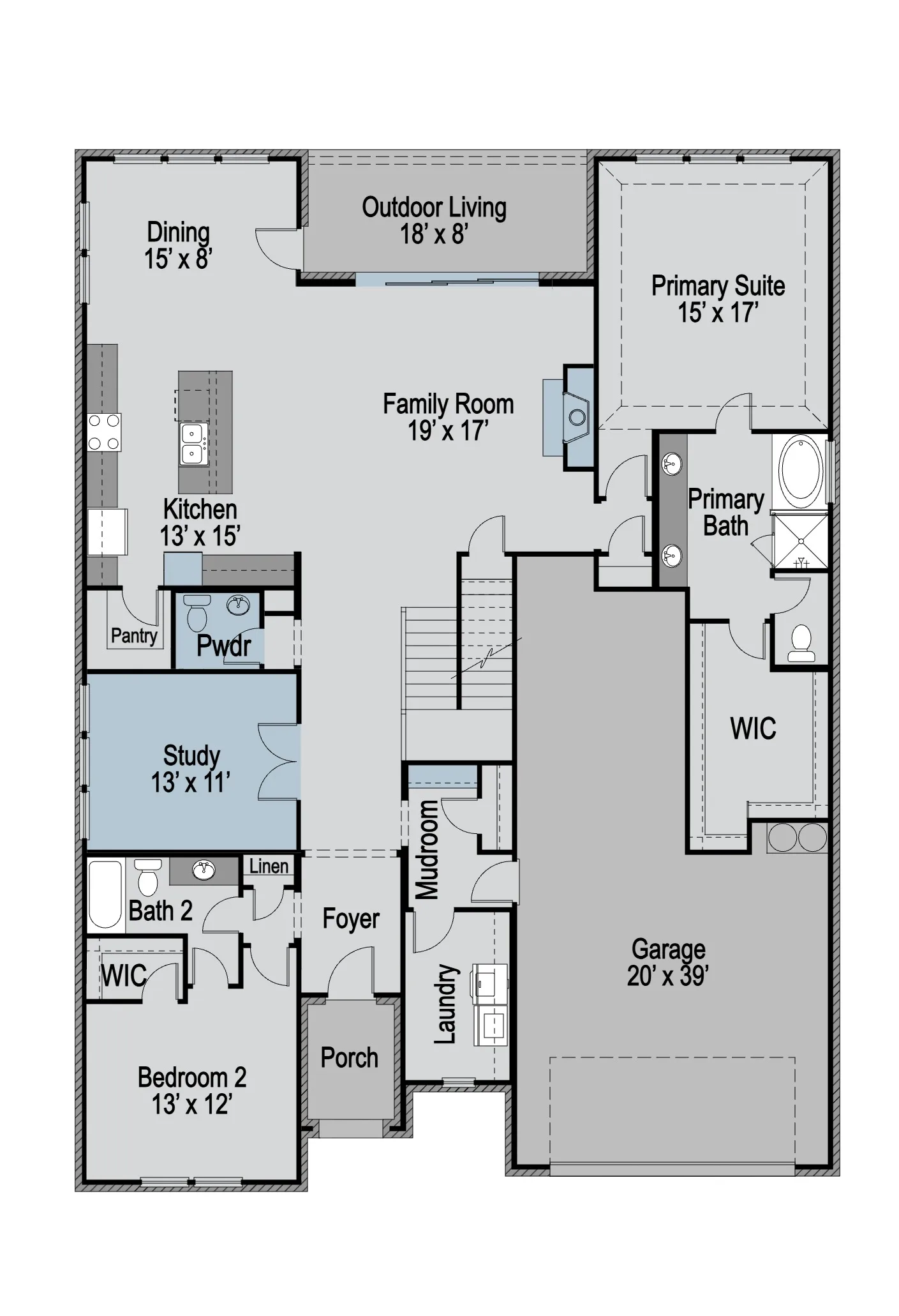 Grayson floor plan drawing