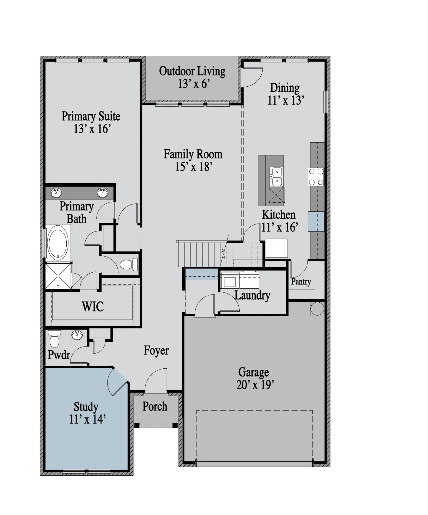Nueces Executive floor plan drawing