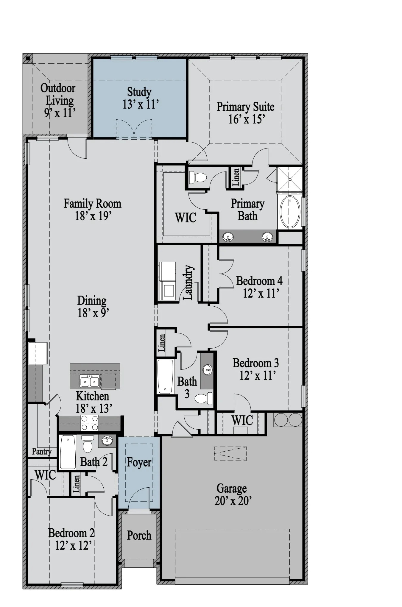 Rio Grande floor plan drawing