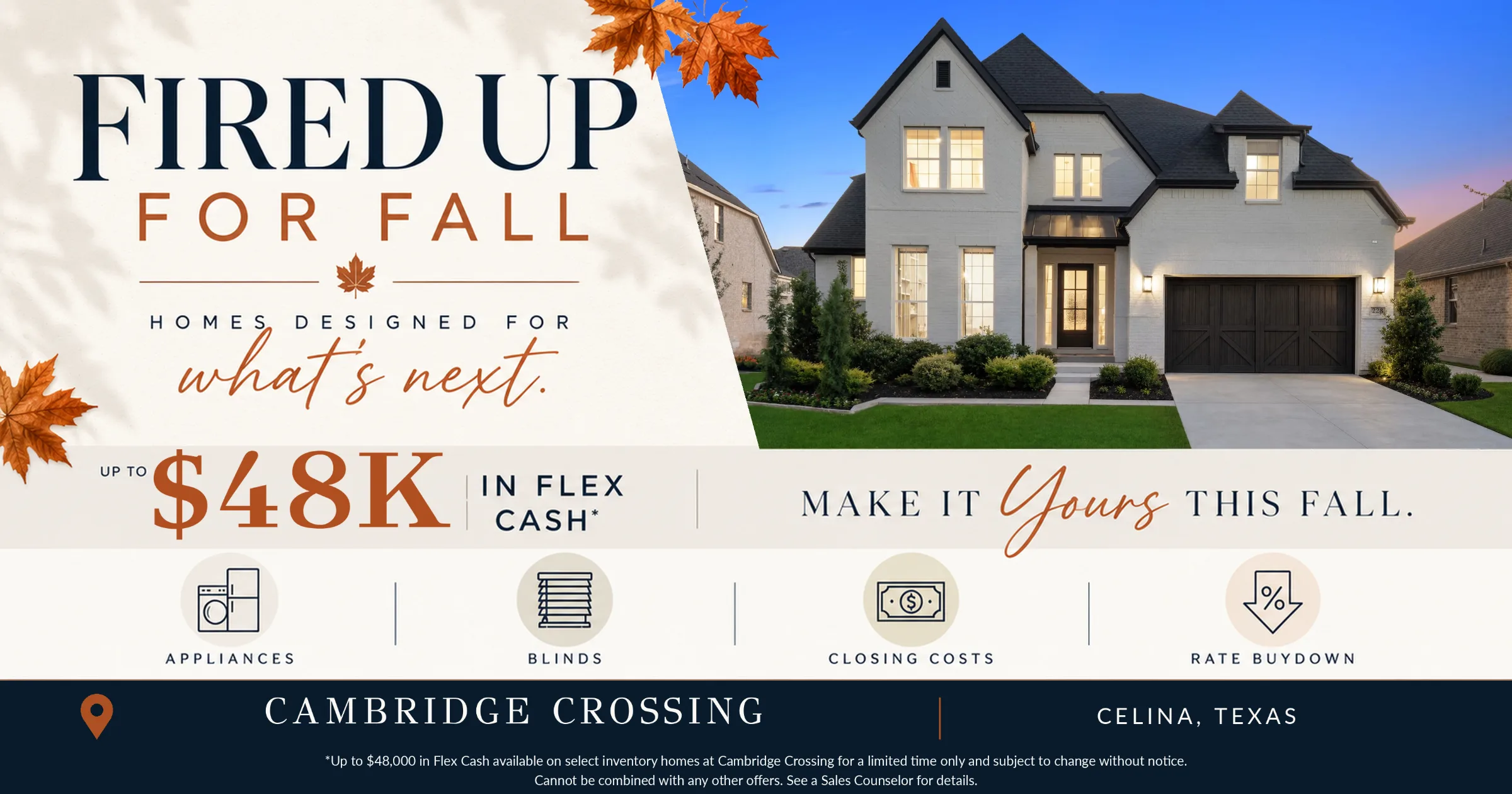 Cambridge Crossing - $48k Flex Cash