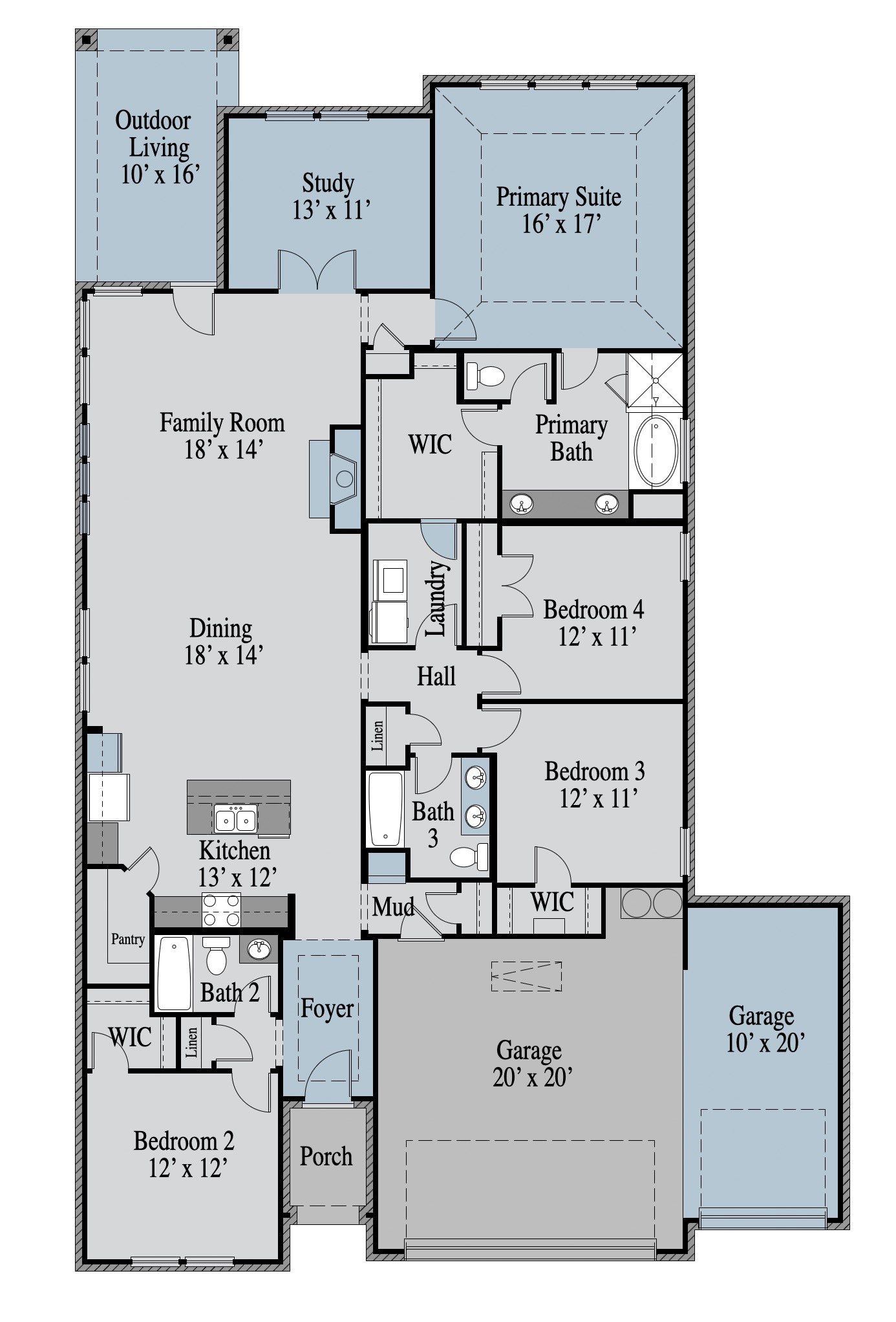 Rio Grande floor plan drawing