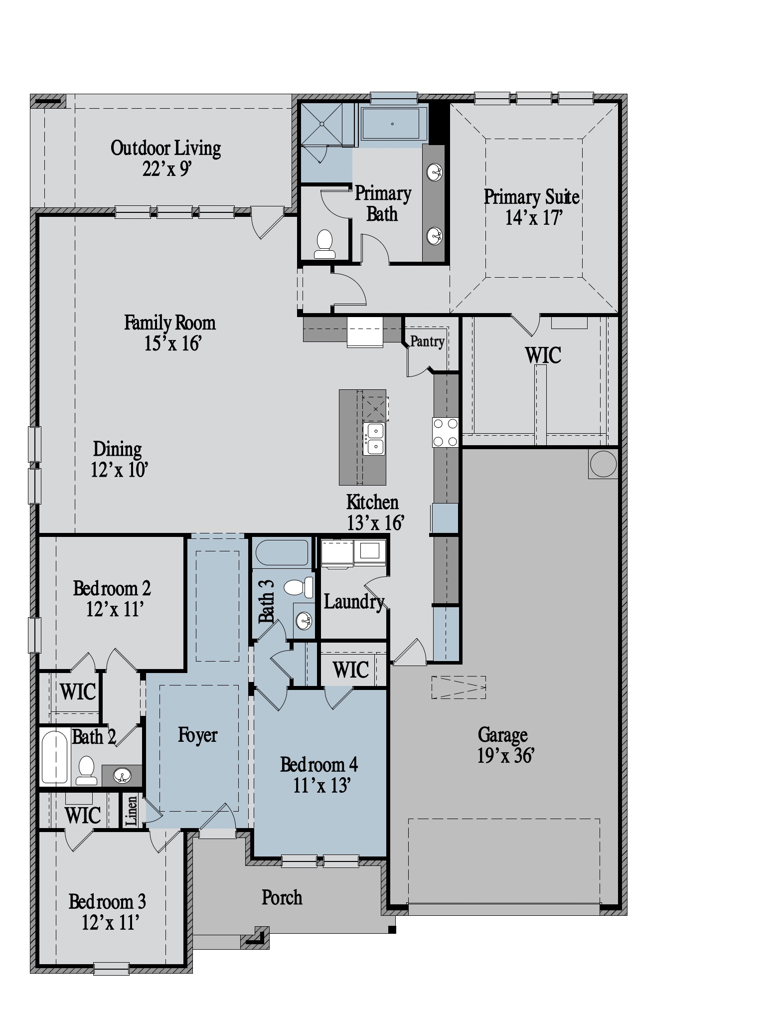 Dawson floor plan drawing