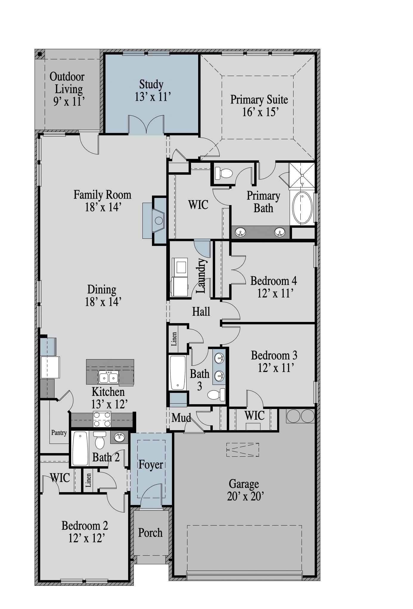 Rio Grande floor plan drawing