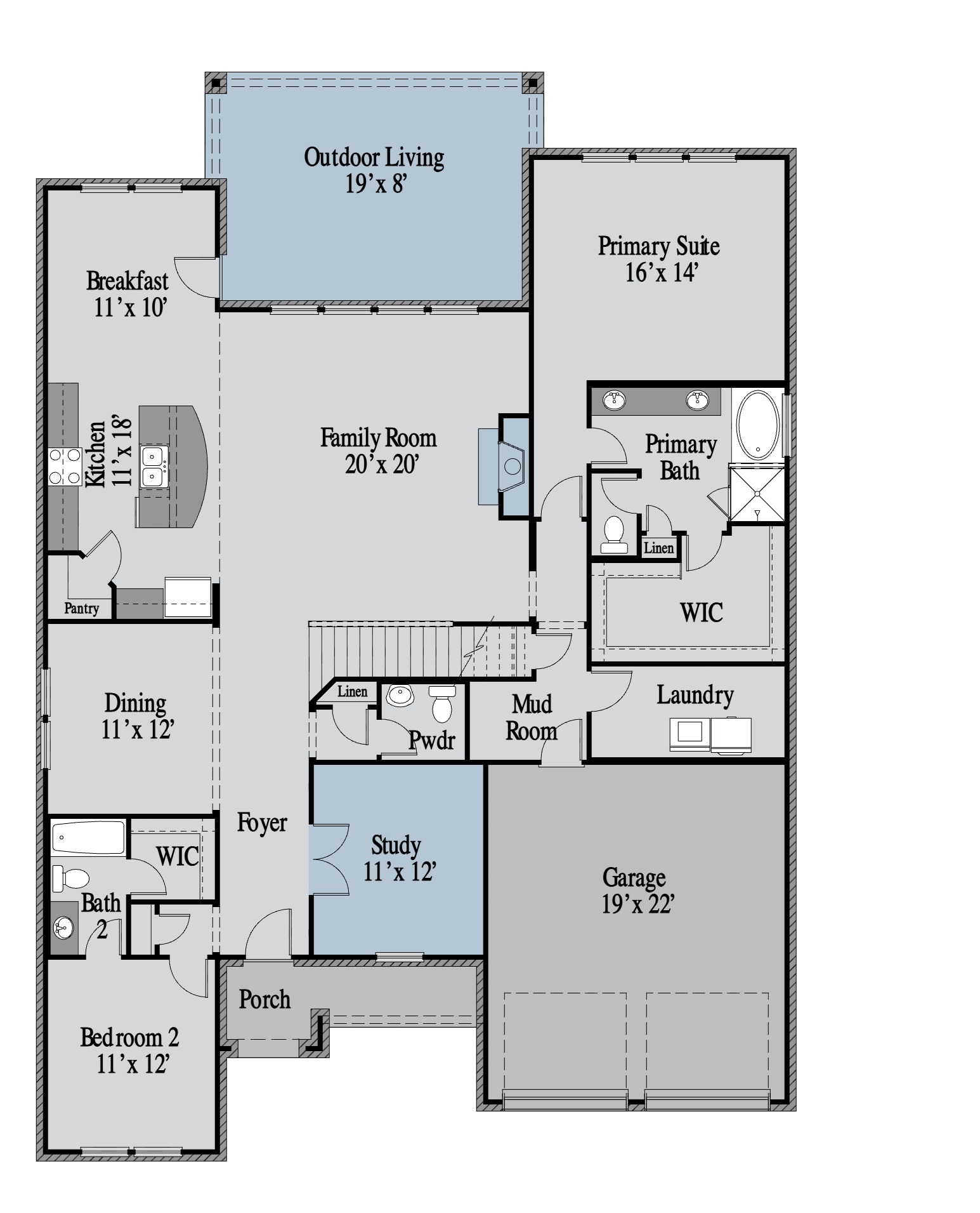 Whitney floor plan drawing