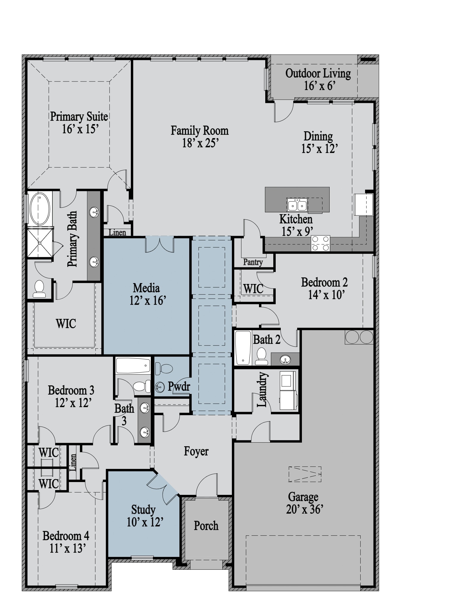 Jackson floor plan drawing