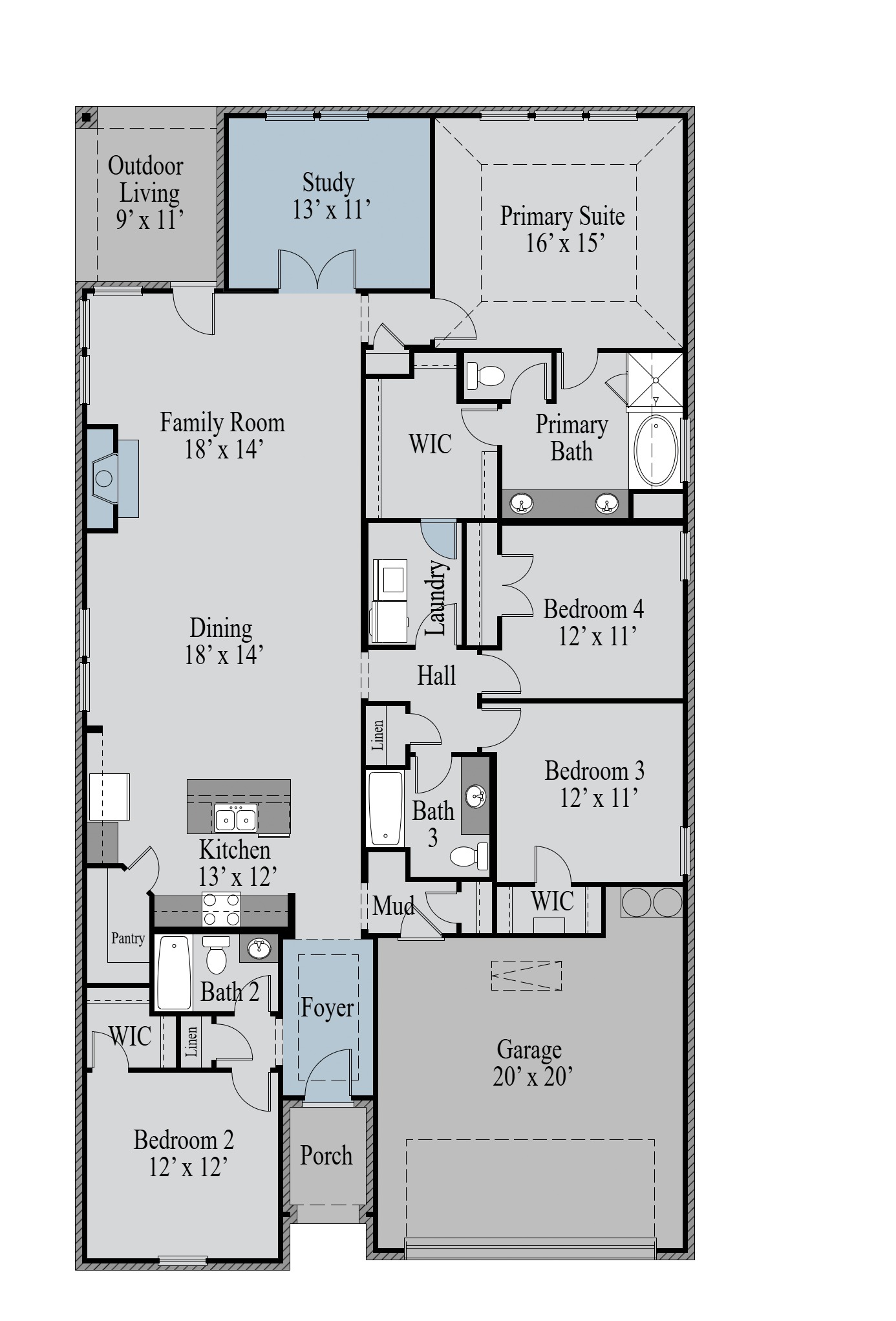 Rio Grande floor plan drawing