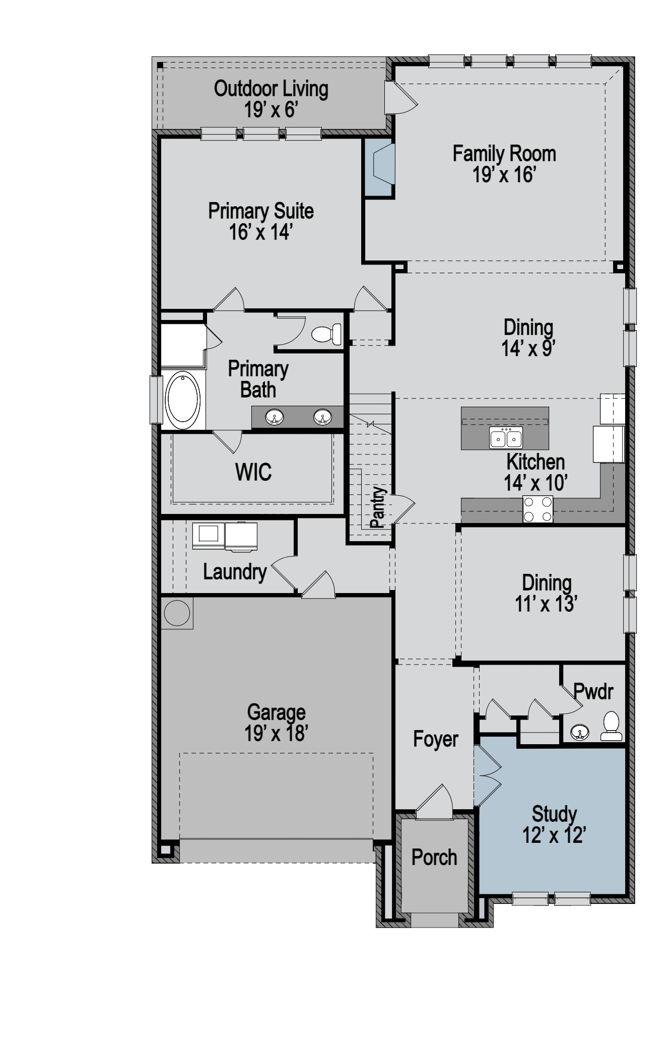 Trinity floor plan drawing